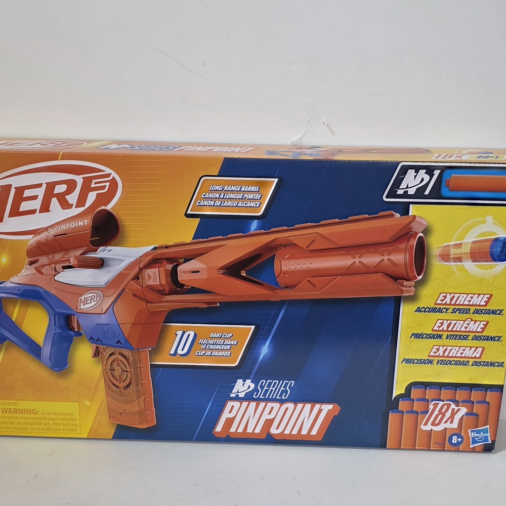 NERF N-Strike Pinpoint Blaster Soft Dart Toy - Orange/Blue